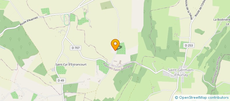 localisation de l'entreprise GAEC DE LA RENARDIERE à SAINT AUBIN DE BONNEVAL