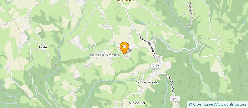 localisation de l'entreprise GAEC DE LA RENGUE à SAINTE-COLOMBE