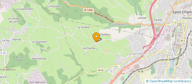 localisation de l'entreprise GAEC DE LA RESERVE à SAINT-CHAMOND