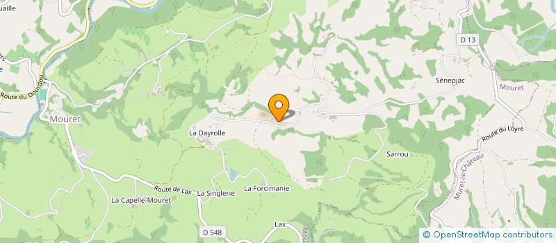 localisation de l'entreprise GAEC DE LA RESSAYRIE à MOURET