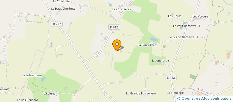 localisation de l'entreprise GAEC DE LA REVERDIERE  MERAL