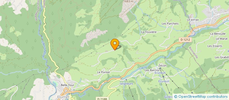 localisation de l'entreprise GAEC DE LA REYNE DES PRES  FLUMET