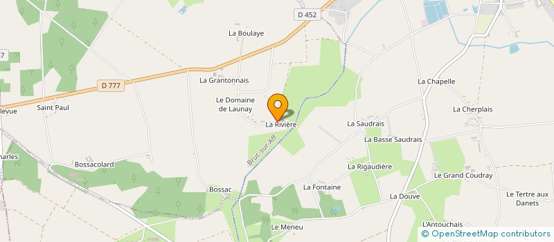 localisation de l'entreprise GAEC DE LA RIVIERE à BRUC-SUR-AFF