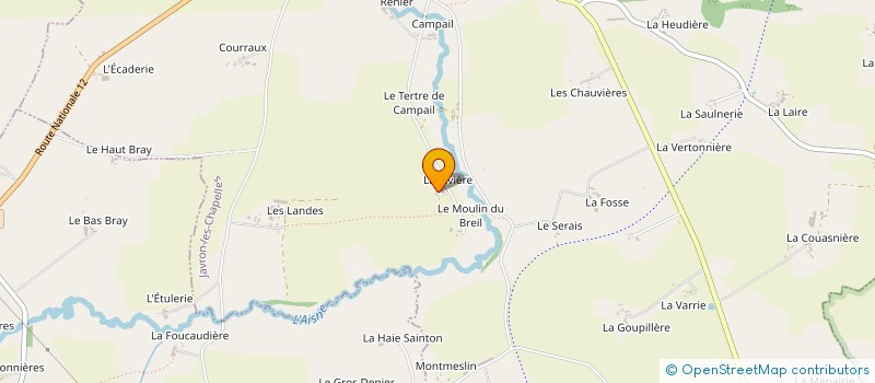 localisation de l'entreprise GAEC DE LA RIVIERE  JAVRON-LES-CHAPELLES