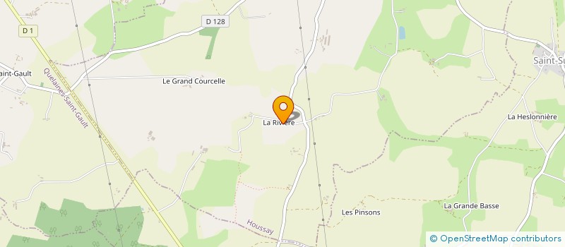 localisation de l'entreprise GAEC DE LA RIVIERE à QUELAINES-SAINT-GAULT
