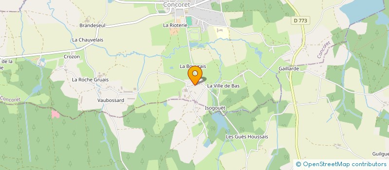 localisation de l'entreprise GAEC DE LA ROCHE à CONCORET