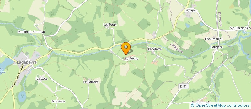 localisation de l'entreprise GAEC DE LA ROCHE  LADAPEYRE