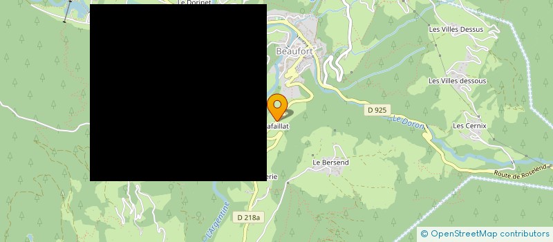 localisation de l'entreprise GAEC DE LA ROCHE PARSTIRE à BEAUFORT