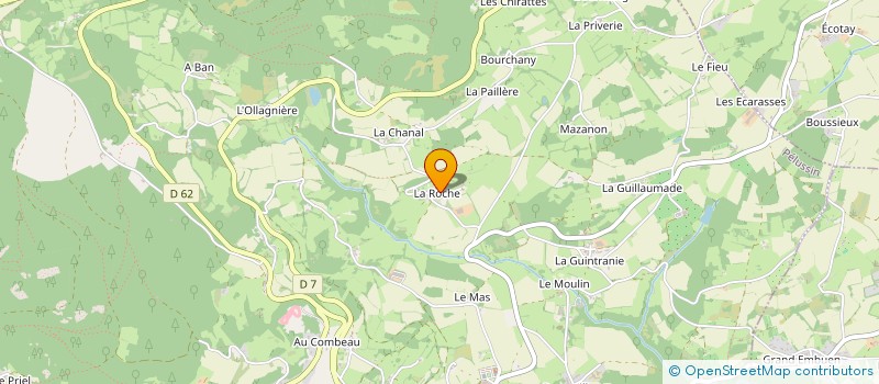 localisation de l'entreprise GAEC DE LA ROCHE SOUS PILAT à PELUSSIN