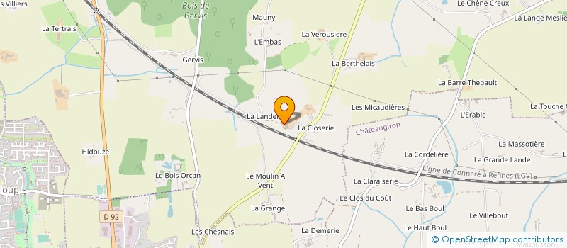 localisation de l'entreprise GAEC DE LA RODAIS à NOYAL-SUR-VILAINE