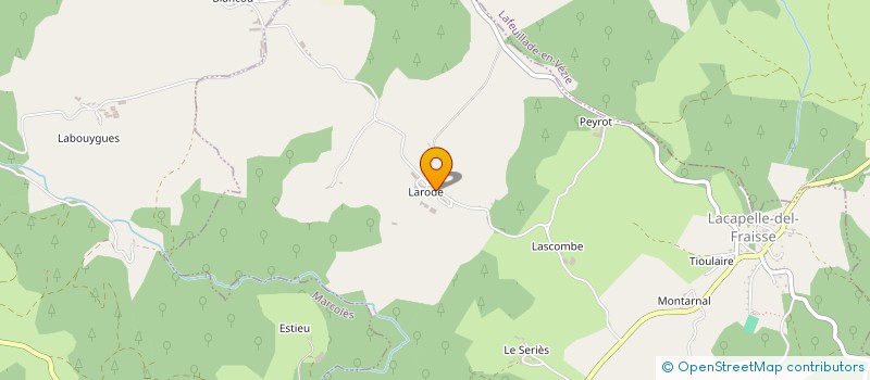 localisation de l'entreprise GAEC DE LA RODDE à LACAPELLE-DEL-FRAISSE