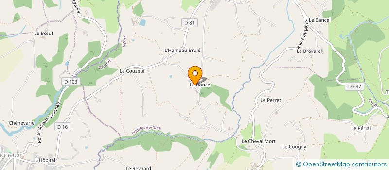 localisation de l'entreprise GAEC DE LA RONCE  HAUTE-RIVOIRE