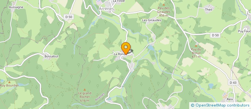 localisation de l'entreprise GAEC DE LA RONZE  ARRENES