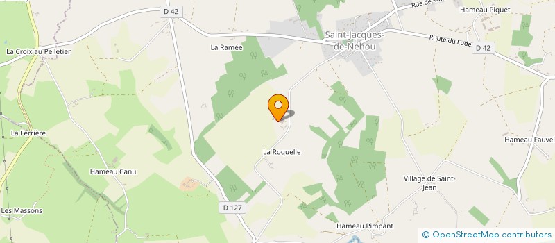 localisation de l'entreprise GAEC DE LA ROQUELLE à SAINT-JACQUES-DE-NEHOU