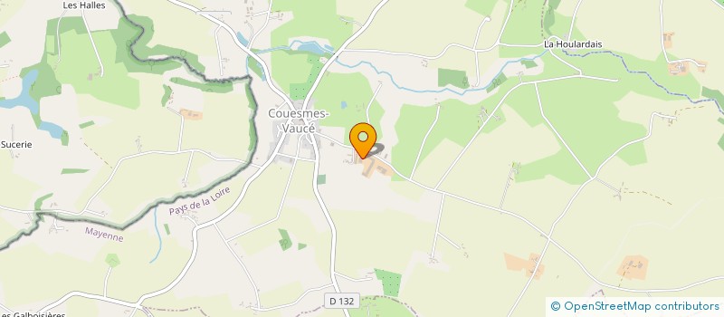 localisation de l'entreprise GAEC DE LA ROUSSELAIE  COUESMES-VAUCE
