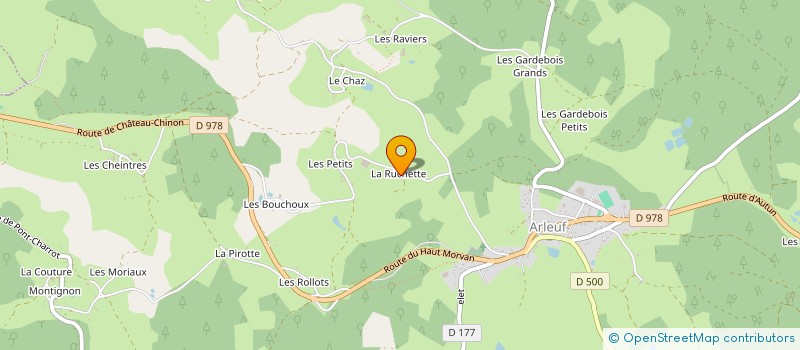 localisation de l'entreprise GAEC DE LA RUCHETTE à ARLEUF