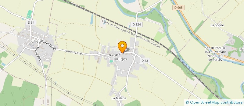 localisation de l'entreprise GAEC DE LA RUELLE DES CHAUMES  JAULGES