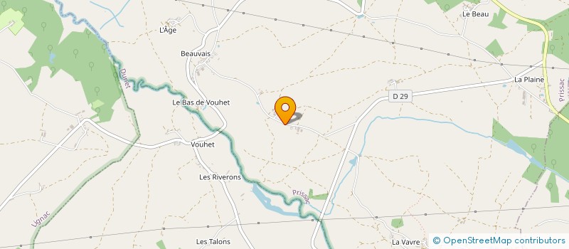 localisation de l'entreprise GAEC DE LA SADRONNE à PRISSAC