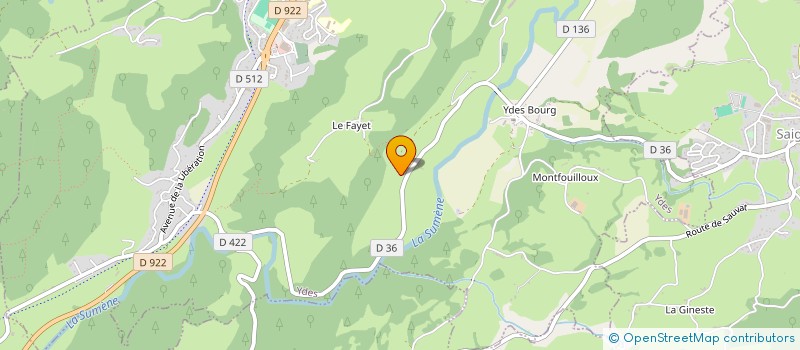 localisation de l'entreprise GAEC DE LA SALERS à YDES