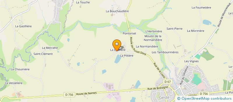localisation de l'entreprise GAEC DE LA SANGUEZE  BEAUPREAU-EN-MAUGES