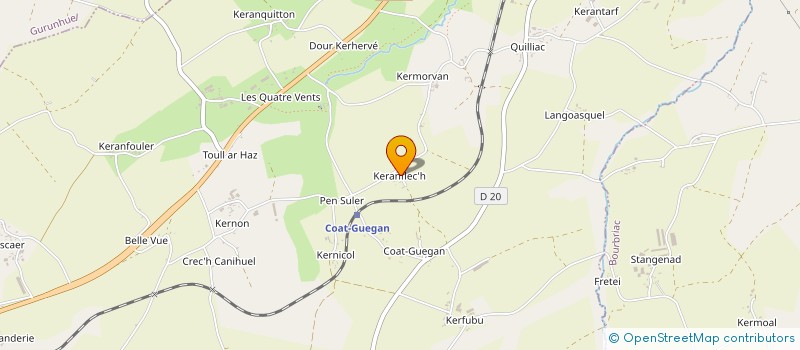 localisation de l'entreprise GAEC DE LA SAPINIERE à BOURBRIAC