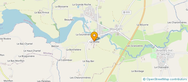 localisation de l'entreprise GAEC DE LA SEICHE à MOUTIERS