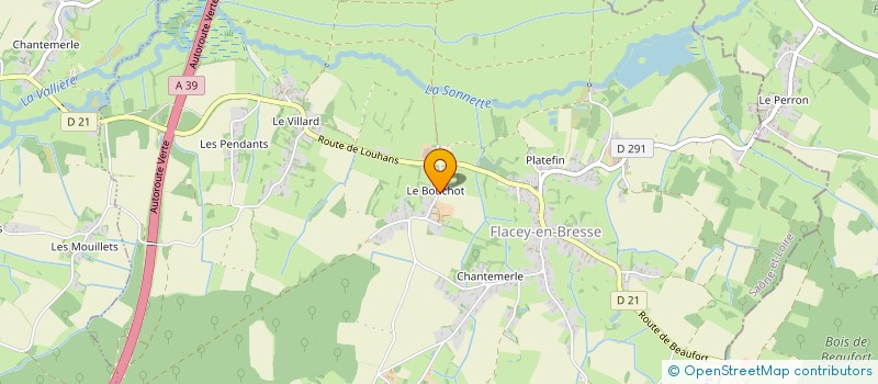 localisation de l'entreprise GAEC DE LA SONNETTE à FLACEY-EN-BRESSE