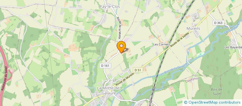 localisation de l'entreprise GAEC DE LA SORBIERE  SAINT-JEAN-DE-GALAURE