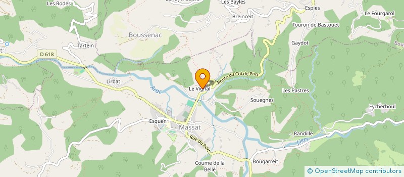 localisation de l'entreprise GAEC DE LA SOULEILLE à MASSAT