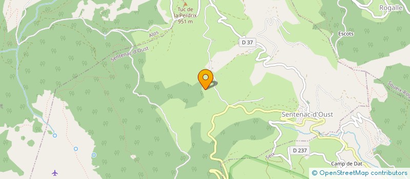 localisation de l'entreprise GAEC DE LA SOUMERE à SENTENAC D OUST