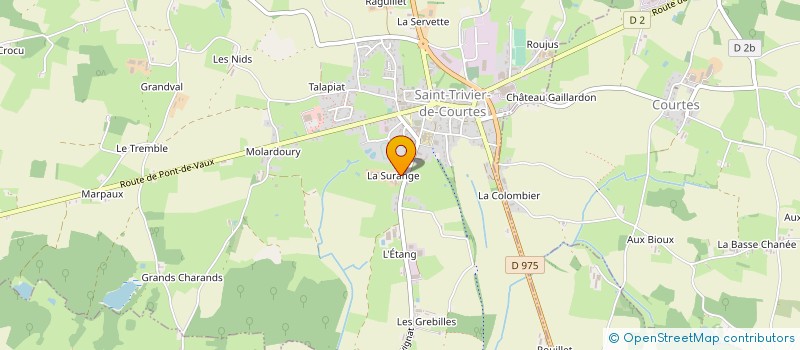 localisation de l'entreprise GAEC DE LA SURANGE à SAINT-TRIVIER-DE-COURTES