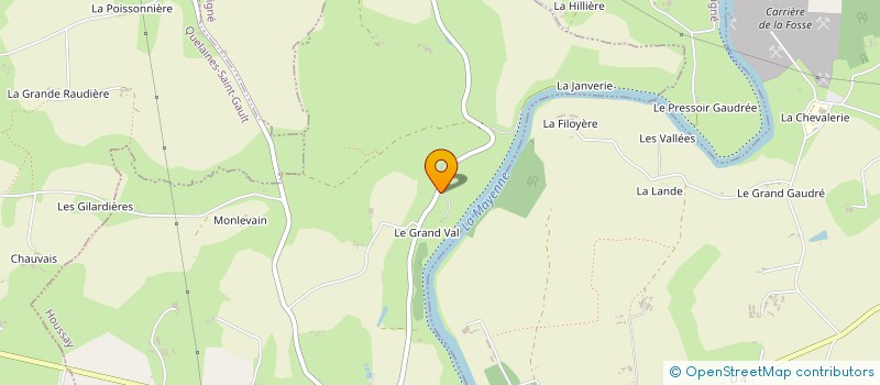 localisation de l'entreprise GAEC DE LA THEARDIERE  QUELAINES-SAINT-GAULT