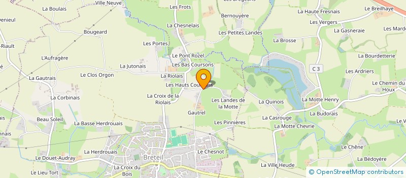 localisation de l'entreprise GAEC DE LA TOUCHE GAUTREL à BRETEIL