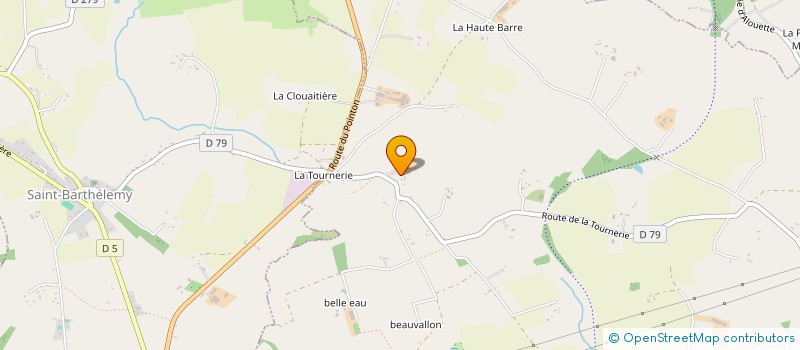 localisation de l'entreprise GAEC DE LA TOURNERIE à SAINT-CLEMENT-RANCOUDRAY