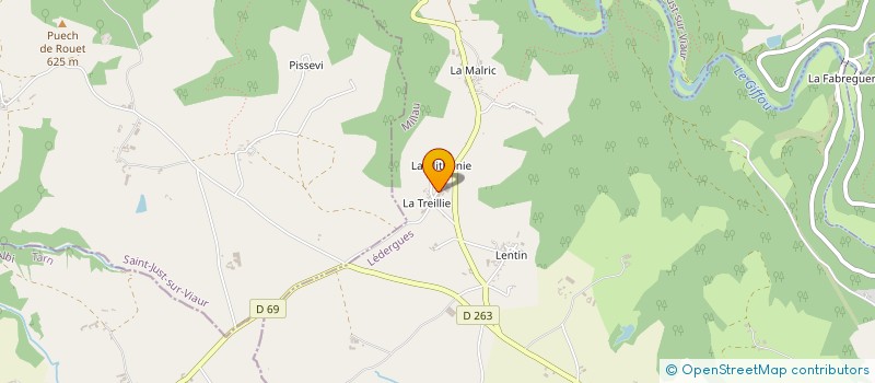 localisation de l'entreprise GAEC DE LA TREILLIE  LEDERGUES