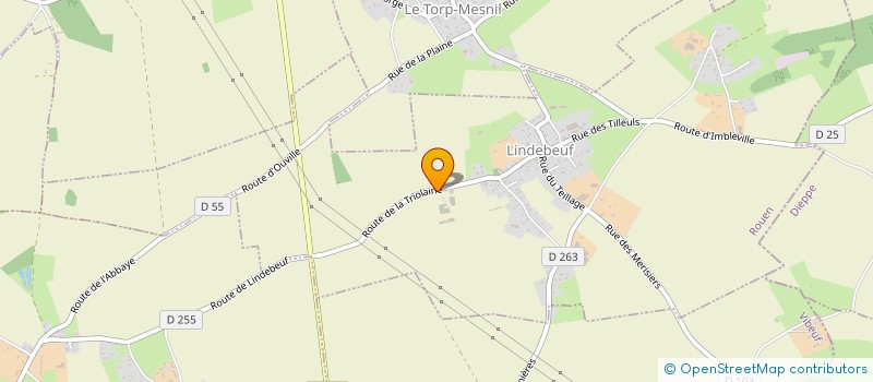 localisation de l'entreprise GAEC DE LA TRIOLAINE  LINDEBEUF