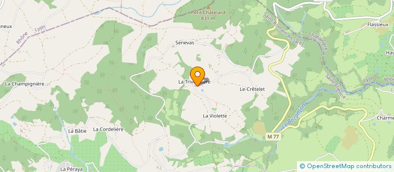 localisation de l'entreprise GAEC DE LA TRIVOLINIERE à SAINT-ROMAIN-EN-JAREZ