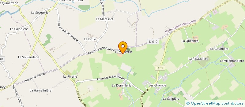 localisation de l'entreprise GAEC DE LA VACQUERIE à HAMBYE