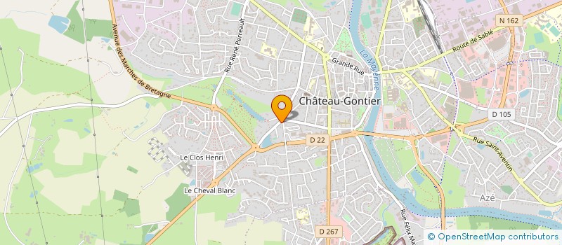 localisation de l'entreprise GAEC DE LA VALLEE à CHATEAU-GONTIER-SUR-MAYENNE