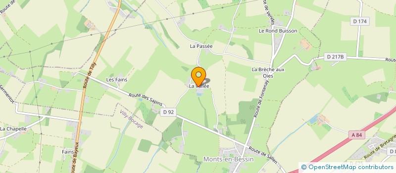 localisation de l'entreprise GAEC DE LA VALLEE à AMAYE SUR SEULLES