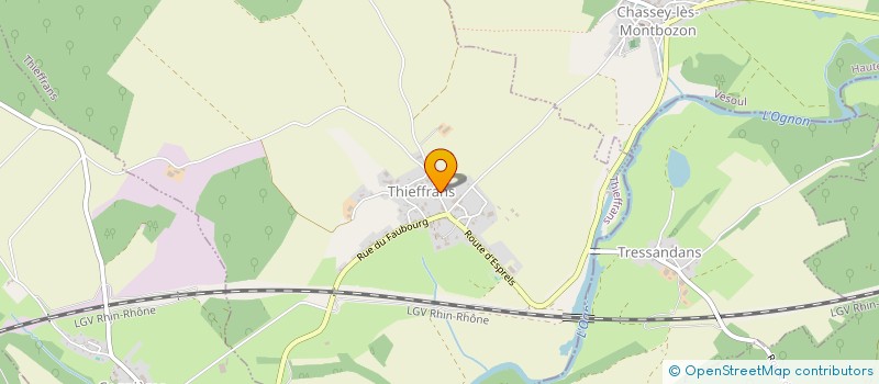 localisation de l'entreprise GAEC DE LA VALLEE DE L'OGNON  THIEFFRANS