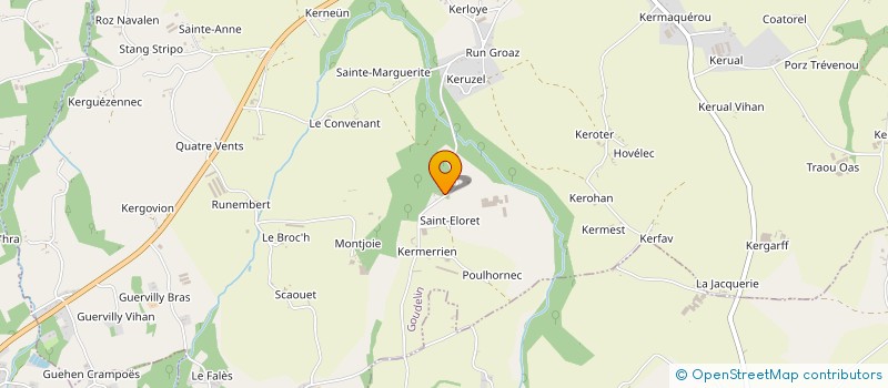 localisation de l'entreprise GAEC DE LA VALLEE SAINT ELORET à GOUDELIN