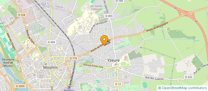 localisation de l'entreprise GAEC DE LA VERMILLIERE  TOULON SUR ALLIER