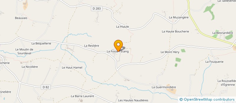 localisation de l'entreprise GAEC DE LA VERRERIE à SOURDEVAL