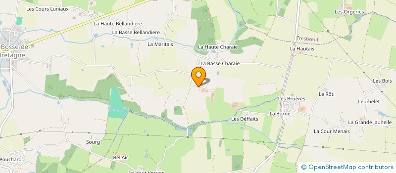 localisation de l'entreprise GAEC DE LA VIDOUILLERE à LA BOSSE-DE-BRETAGNE