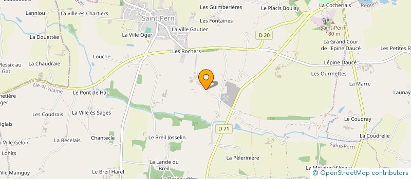 localisation de l'entreprise GAEC DE LA VILLE BENOU  SAINT-PERN