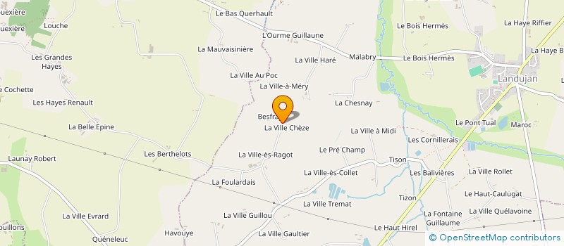 localisation de l'entreprise GAEC DE LA VILLE CHEZE à LANDUJAN