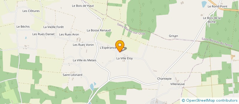 localisation de l'entreprise GAEC DE LA VILLE ELOI à SAINT-MARTIN-SUR-OUST