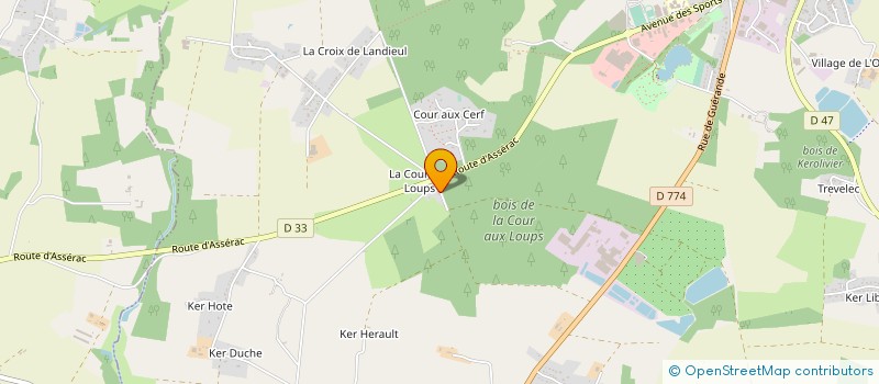 localisation de l'entreprise GAEC DE LA VILLE ES LOUPS à HERBIGNAC