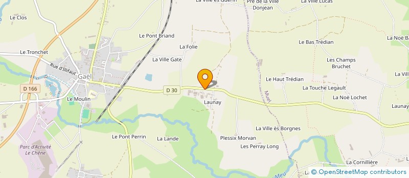 localisation de l'entreprise GAEC DE LA VILLE ES VERIA  GAEL